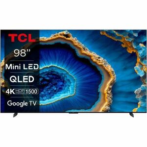 Televizor QLED MiniLED TCL 248 cm (98inch) 98C805, Ultra HD 4K, Smart TV, Google TV, WiFi, CI+, Clasa G, 144 Hz (Model 2023) imagine