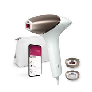 Epilator IPL PHILIPS Lumea Seria 8000 BRI945/00, 450.000 de impulsuri, 2 accesorii, SenseIQ, Senzor SmartSkin (Alb/Roz) imagine