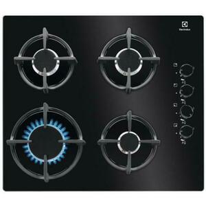 Plita incorporabila Electrolux KGG6407K, Gaz, 4 zone de gatit, Aprindere electrica, 60 cm (Negru) imagine