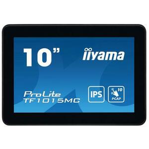 Monitor IPS LED Iiyama 10.1inch TF1015MC-B3, 1280 x 800, VGA, HDMI, DisplayPort, Touchscreen (Negru) imagine