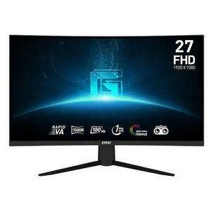 Monitor Gaming Rapid VA LED MSI 27inch G27C3F, Full HD (1920 x 1080), HDMI, DisplayPort, Ecran curbat, 180 Hz, 1 ms (Negru) imagine