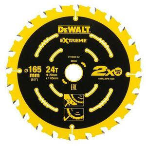 Panza fierastrau circular DeWalt DT10300-QZ, 165 x 20 mm, 24 dinti (Argintiu) imagine