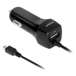 Incarcator auto REBEL RB-6350, miniUSB, 2100 mA (Negru) imagine