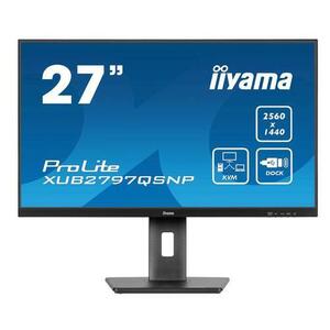 Monitor IPS LED Iiyama 27inch XUB2797QSNP-B1, QHD (2560 x 1440), HDMi, DisplayPort, Boxe, Pivot, 100 Hz, 1 ms (Negru) imagine