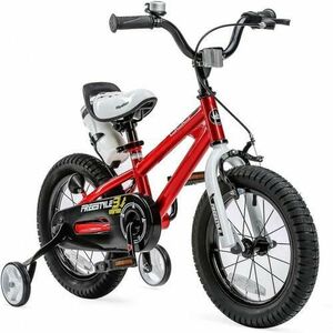 Bicicleta copii Royal Baby Freestyle, roti 12inch, cadru otel, roti ajutatoare (Rosu) imagine