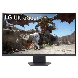 Monitor Gaming VA LED LG 31.5inch 32GS60QC-B, QHD (2560 x 1440), HDMI, DisplayPort, Ecran curbat, 180 Hz, 1 ms (Negru) imagine