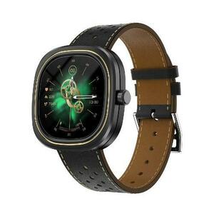 Smartwatch Doogee DG Ares, Ecran LCD HD 1.32inch, Bluetooth, Ritm cardiac, Saturatie oxigen, Monitorizare somn, Memento sedentarism, Android/iOS, Notificari, 300mAh, Curea din Piele (Negru) imagine