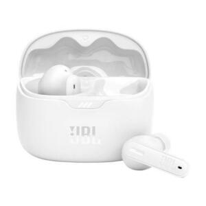 Casti True Wireless JBL Tune Beam, Active Noise Cancelling, Bluetooth, 4 Microfoane, Autonomie 48H, IP54 (Alb) imagine