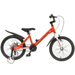 Bicicleta Copii RoyalBaby Mars M1601C, Roti 16inch, Cadru Aluminiu, Roti Ajutatoare (Rosu/Alb) imagine