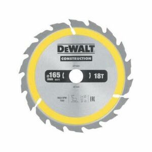 Disc pentru fierastra circular DeWalt DT1933-QZ, Otel, 165 mm, 18 dinti imagine