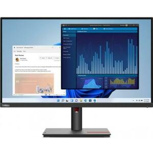 Monitor IPS LED Lenovo 27inch T27P-30, UHD (3840 x 2160), HDMI, DipplayPort, Pivot (Negru) imagine