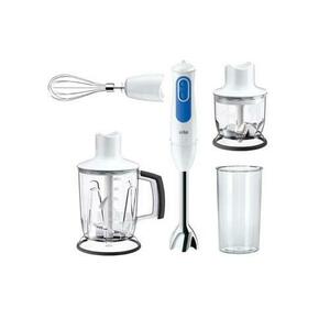 Blender de mana MQ 3045 WH, 700 W, 0.6 l, Tocator 0.35 l (Alb/Albastru) imagine