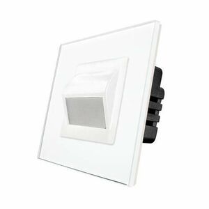 Lampa de Veghe LED cu Lumina Alb - Neutra LUXION cu Rama de Sticla (Alb) imagine