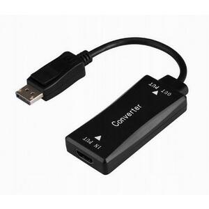 Adaptor HDMI-DisplayPort Gembird A-HDMIF30-DPM-01, Active 4K 30Hz, HDMI 0.15 m (Negru) imagine