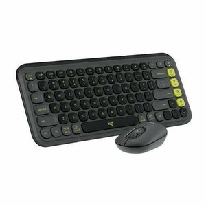 Kit tastatura si mouse Logitech Pop Icon Combo, Bluetooth, Layout US (Negru) imagine