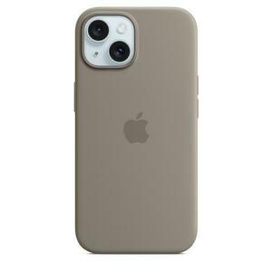 Husa Protectie Spate Apple MXPG3ZM/A pentru iPhone 15, Silicone Case cu MagSafe (Crem) imagine