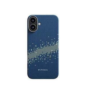 Carcasa PITAKA Tactile Woven compatibila cu iPhone 16, Albastru imagine