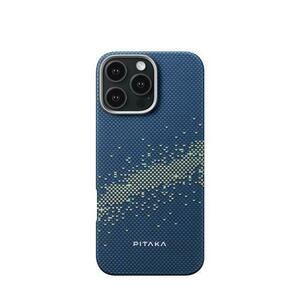 Carcasa PITAKA Tactile Woven compatibila cu iPhone 16 Pro, Albastru imagine