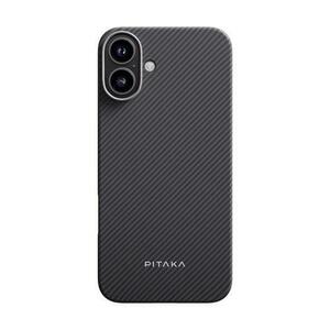 Carcasa PITAKA Ultra Slim Twill compatibila cu iPhone 16 Plus, Negru imagine