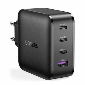 Incarcator Retea UGREEN CD104, 65W, 3A, 1 x USB-A, 3 x USB-C, Negru imagine