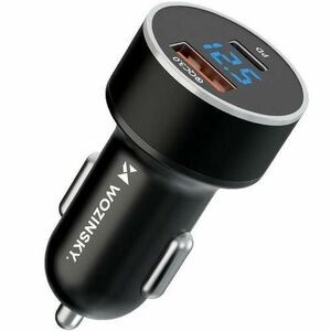 Incarcator Auto WZK WDCCAC, 36W, 3A, 1 x USB-A - 1 x USB-C, Negru imagine