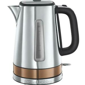 Fierbator Russell Hobbs Luna Copper Accents 24280-70, 2400 W, 1.7 L, Fierbere rapida (Inox/Cupru) imagine