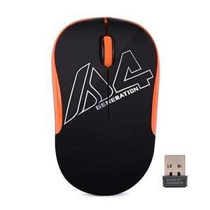 Mouse Optic Wireless A4TECH G3-300N-BO, 1000DPI (Negru/Portocaliu) imagine