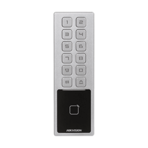 Terminal control acces cu tastatura, card M1, Bluetooth, Wi-Fi, Alarma - Hikvision DS-K1T805MBWX imagine