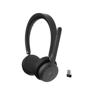 Casti Wireless Lenovo VoIP, Bluetooth 5.3, Microfon, Negru imagine