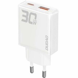 Incarcator Retea Dudao A30EU, 30W, 3A, 1 x USB-A - 1 x USB-C, Alb imagine