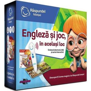 Set Raspundel Istetel - Carte si creion, Engleza si joc, in acelasi loc imagine