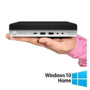 Calculator Sistem PC Refurbished HP EliteDesk 800 G3 Mini PC, Intel Core i7-7700T 2.90GHz, 8GB DDR4, 256GB SSD + Windows 10 Home imagine