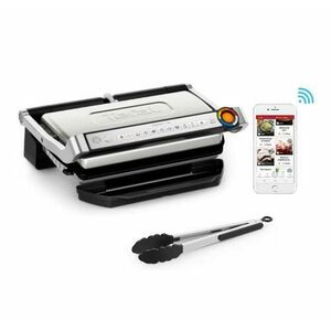 Gratar electric TEFAL OptiGrill+ XL GC728D10, 2000 W, 9 programe automate, (Argintiu/Negru) imagine