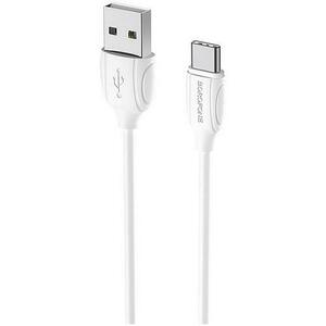 Cablu de Date Borofone Benefit BX19, USB la USB Type-C, 1m, Alb imagine