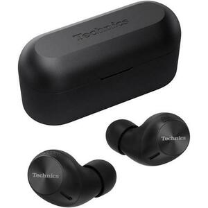 Casti True Wireless In-Ear Technics EAH-AZ40EK, Hybrid Noise Cancelling, Multipoint, Alexa built-in, Autononie 24 ore (Negru) imagine