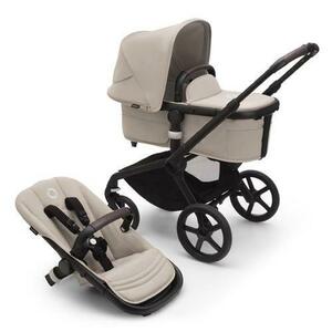 Carucior Bugaboo Fox 5 2 in 1, 0-4 ani, max 22 kg, Cos de cumparaturi 39 kg (Negru/Bej) imagine