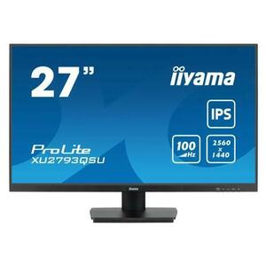 Monitor IPS LED Iiyama 27inch XU2793QSU-B7, WQHD (2560 x 1440), HDMI, DisplayPort, Boxe, 100 Hz, 1 ms (Negru) imagine