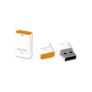 Stick USB Philips Pico Edition FM12FD85B/00, 128GB, USB 2.0 (Portocaliu) imagine