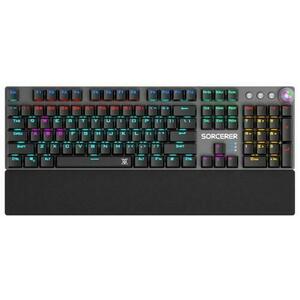 Tastatura Gaming Canyon CND-SKB7-US, iluminata, US layout (Negru) imagine