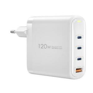 Incarcator Retea WiWu Wi-U020, 120W, 3A, 1 x USB-A - 3 x USB-C, Alb imagine