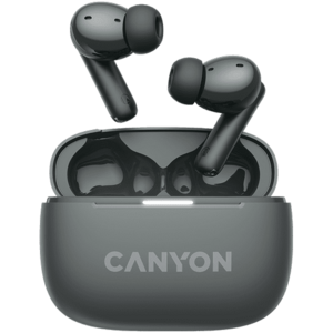 Casti True Wireless CANYON OnGo TWS-10 ANC+ENC, Bluetooth 5.3, ANC, 4 Microfoane, Fast-Pair (Gri) imagine