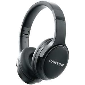 Casti Stereo Wireless CANYON OnRiff 4, Bluetooth 5.3, Autonomie 50 ore, Microfon (Negru) imagine