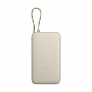 Acumulator extern Xiaomi BHR8851GL, 33 W, 20000 mAh, Cablu integrat USB Type-C, USB-A (Bej) imagine