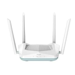 Router wireless D-Link R15 Smart Eagle PRO AI, AX1500, Wi-Fi 6, Dual-Band, MU-MIMO, Asistenta AI, Control Parental, Control Vocal Google/Alexa (Alb) imagine