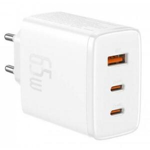 Incarcator Retea Baseus Cube Pro P10152301213-00, 65W, 3.25A, 1 x USB-A - 2 x USB-C, Alb imagine