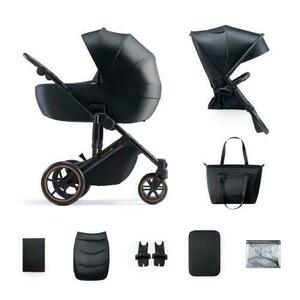 Carucior multifunctional 2in1 Kinderkraft Prime 2, cu landou si scaun sport, 0 - 22kg, Negru imagine