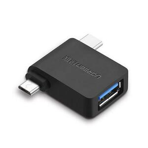 Adaptor Ugreen 6957303834532, USB - USB-C/micro USB, Negru imagine