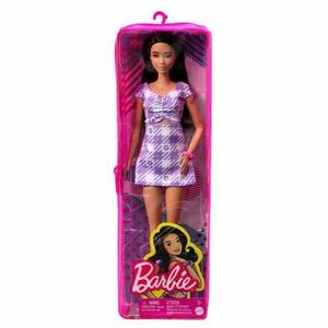 Papusa Barbie Fashionistas - Bruneta cu rochie mov imagine