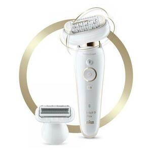 Epilator Braun Silk-epil Flex 9/9002, 40 pensete, 3 accesorii, acumulator (Alb) imagine