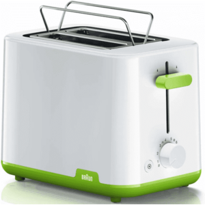 Prajitor de paine Braun HT1010GR, 900 W, 2 felii (Verde/Alb) imagine